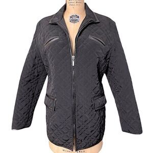 Vintage Black Quilted Jacket  by Fitz Wright